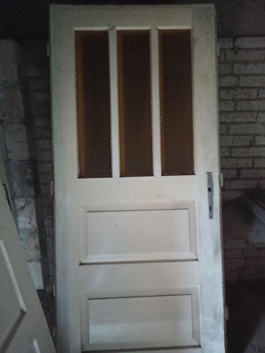 Drzwi drewniane jodlowe z szybami