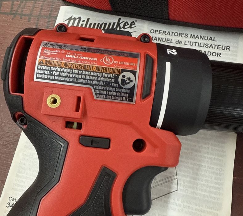 Milwaukee 3401-20 3450-20 M12 шуруповерт імпакт