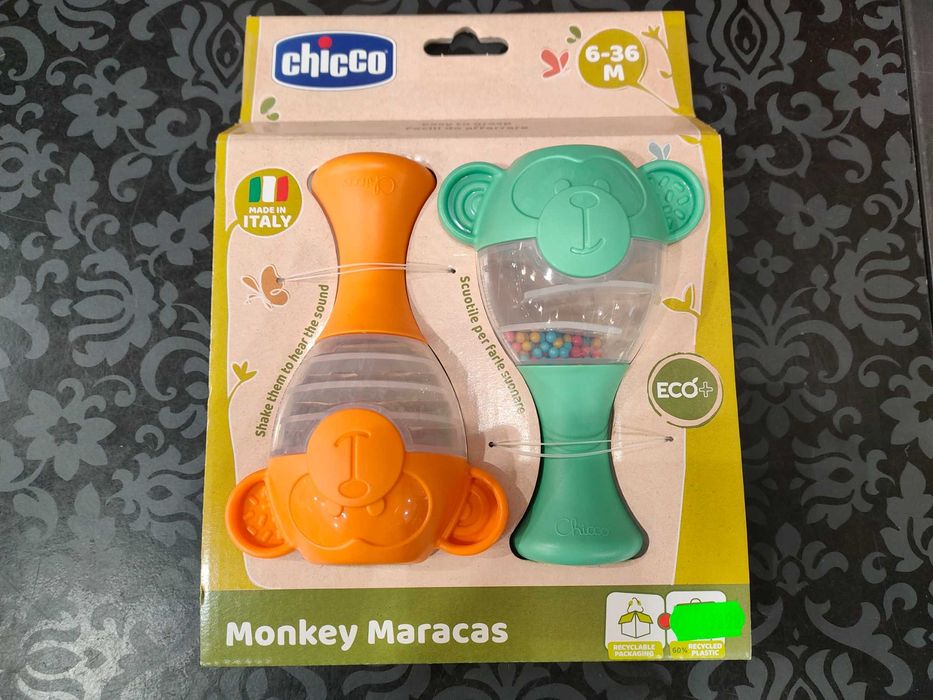 CHICCO grzechotka eco+ małpki marakasy CHI171484