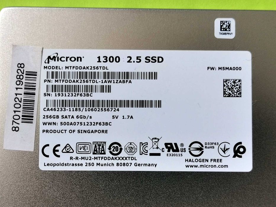 SSD 256GB Micron 1300