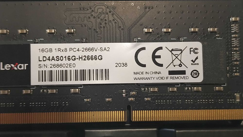 Memoria Lexar 16GB So-dimm DDR4 2666Mhz