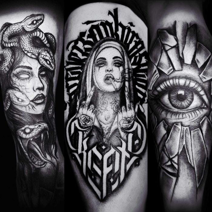 Tatuaże Legnica | Autorskie projekty | Blackwork, grafika, realizm | Wolne terminy