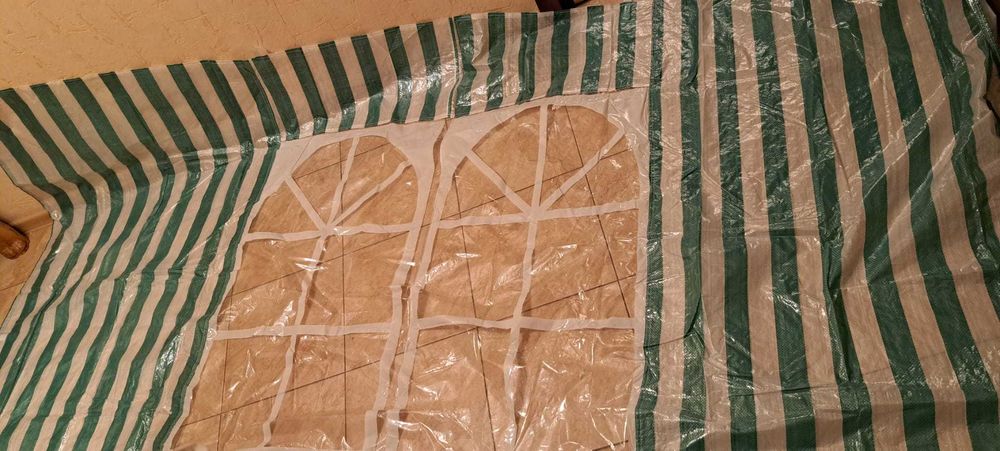 Zasłona - Ścianka altanki z oknem