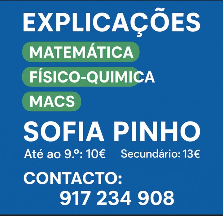 Explicações Matemática e Fisico-quimica