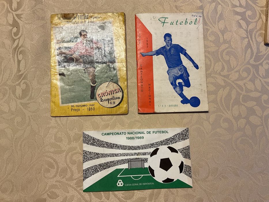 Cronica desportiva 1957 e calendarios futebol anos 60 e 80