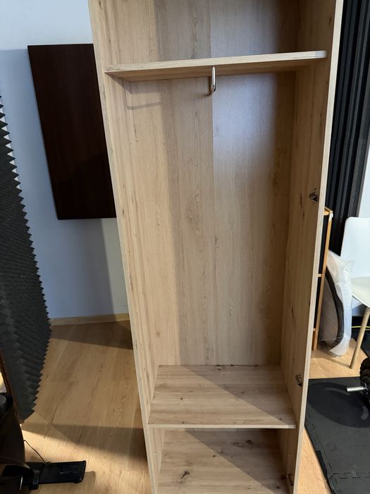 Nowy przedpokój garderoba szafa Brevas 140 cm (dąb artisan / kaszmir) – złożony
