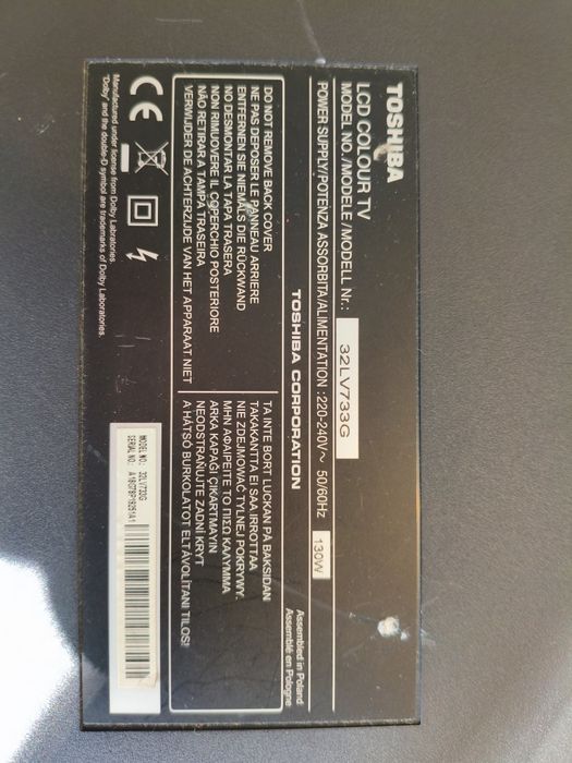 TV 32" Toshiba 32LV733G ótimo estado