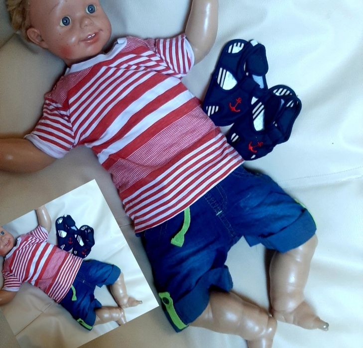 Zestaw LATO roz 68 15 sztuk mega paka komplet chłopca wyprawka rampers