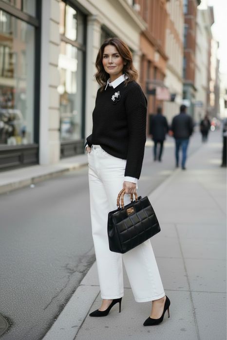 Wełniany sweter z moherem BENETTON | L | nowy