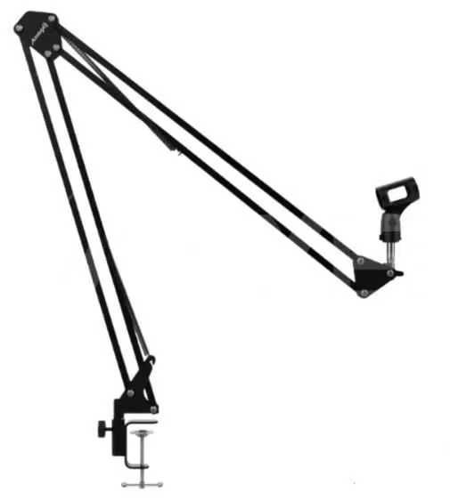 Braço ajustável de microfone de mesa Suporte de microfone para mesa