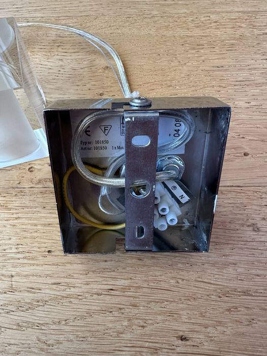 Mark Slojd Sweden lampa wisząca pojedyncza sredbrna szkło