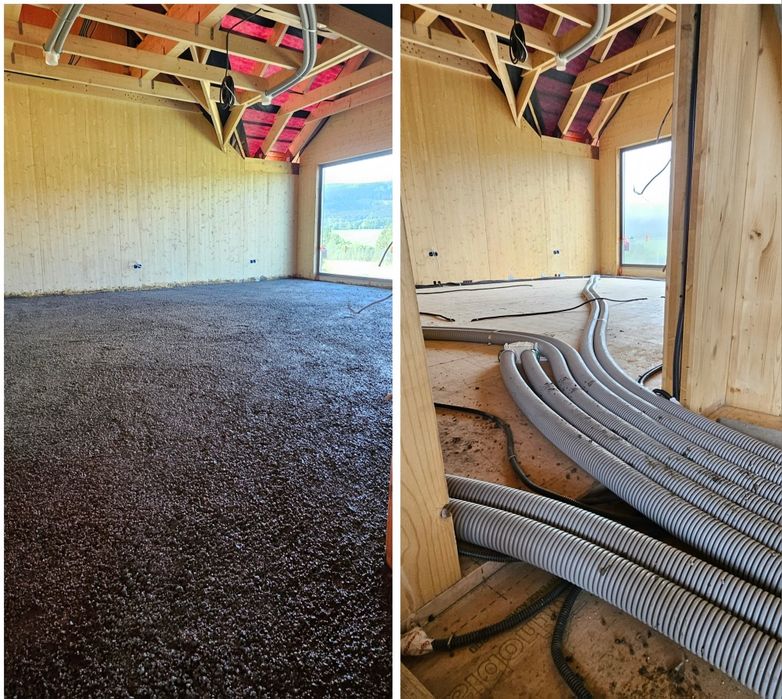 Styrobeton Lekka i ciepła wylewka granulat styropianowy Styrosynt