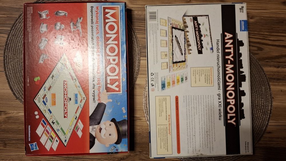 Zestaw : 2 gry : Monopoly i Anty-Monoply