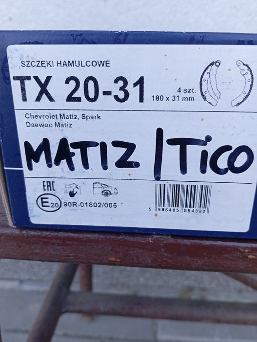 Szczęki hamulcowe Daewoo Matiz Tico
