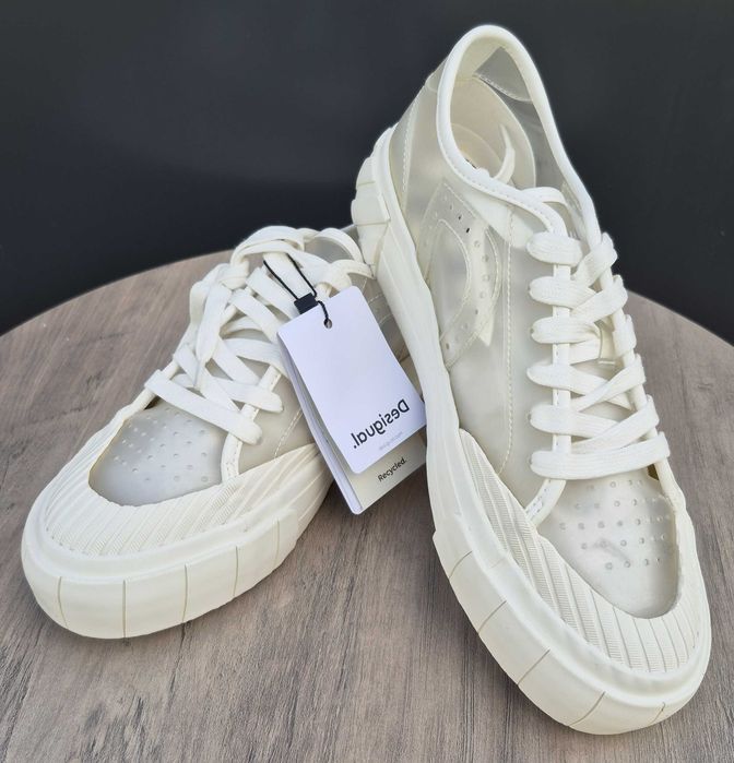 Desigual sneakersy damskie - kremowe 40