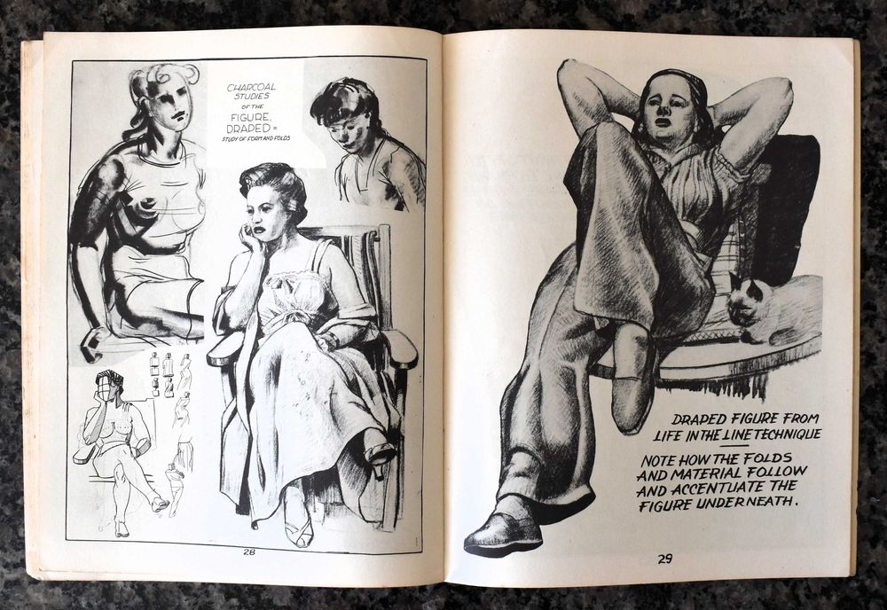 Simplified Essentials of Charcoal Drawing (antigo/vintage, 1944)