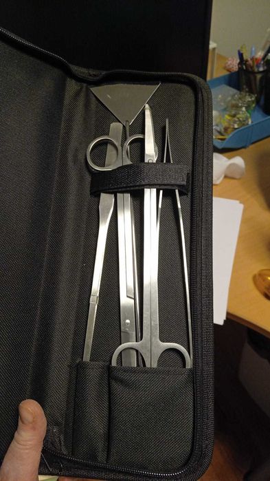 Kit pinça e tesoura para corte de mini plantas