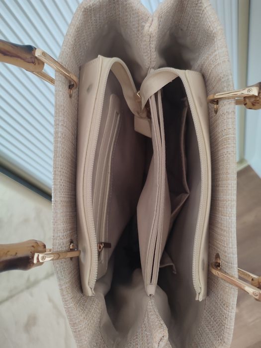 Torebka tote bag pastelowa kremowa beżowa CCC