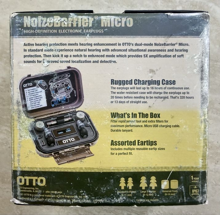 Тактичні електронні беруші OTTO NoizeBarrier Micro