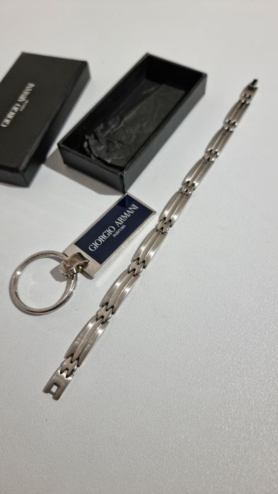 Pulseira Giorgio Armani + porta-chaves