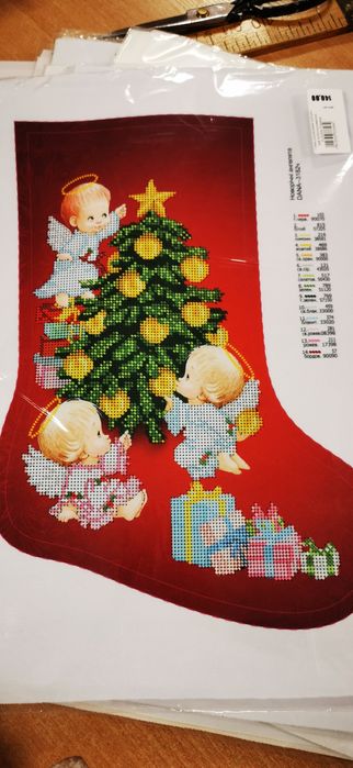 Новорічні  різдвяні заготовки вишивку бісером