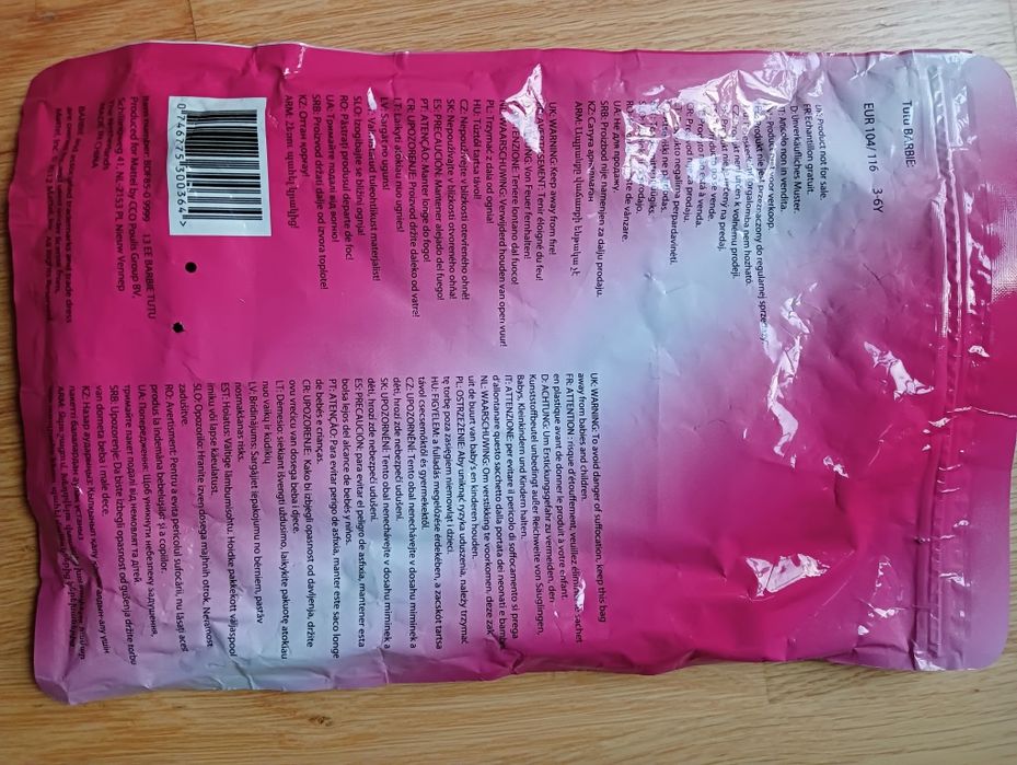 Spódniczka tutu Barbie r. 104 r. 116