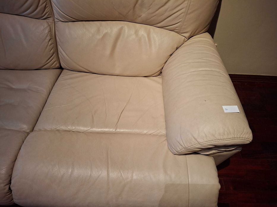 Sofá Relax 2 Lugares – Reclinável – Bege – Muito Confortável