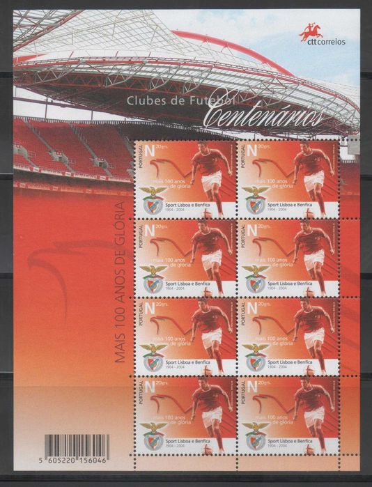 3 Folhas Miniatura de 2005 Porto, Benfica e Sporting. Novas.