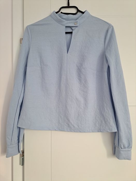 Błękitna koszula mohito elegancka XXS 32