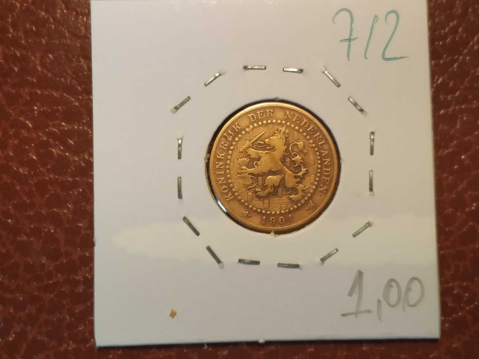 712 Moeda de 1 cent de 1901 Holanda