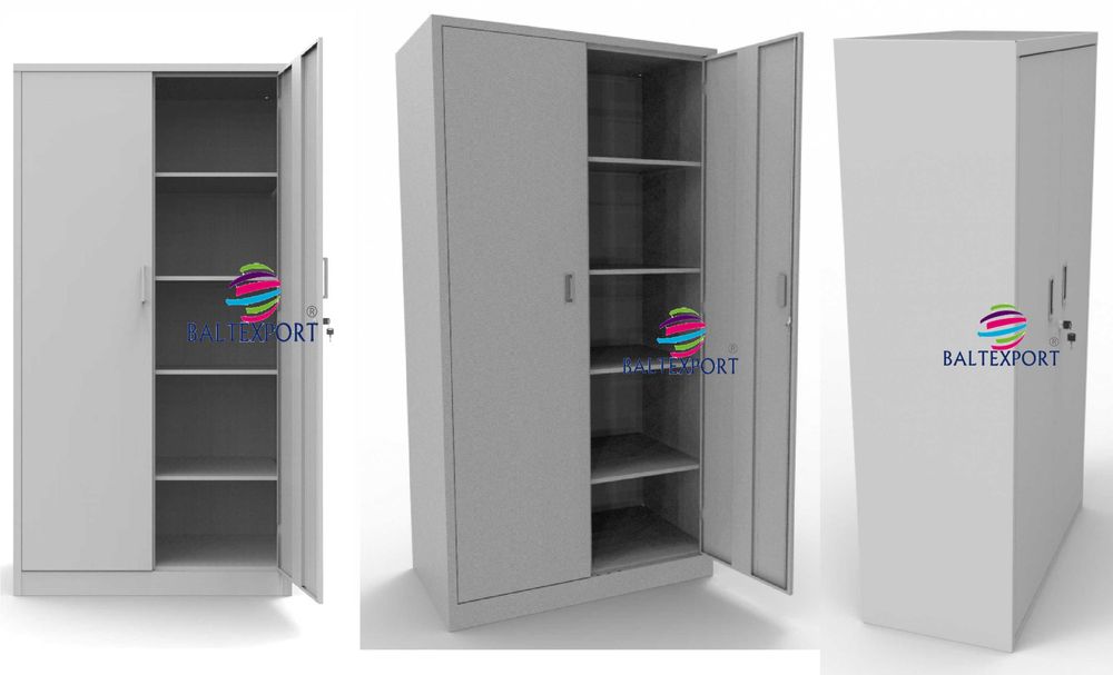 Armário Metálico Portas Bater 1950x1000x420 c/ 4 Prateleiras Amovíveis