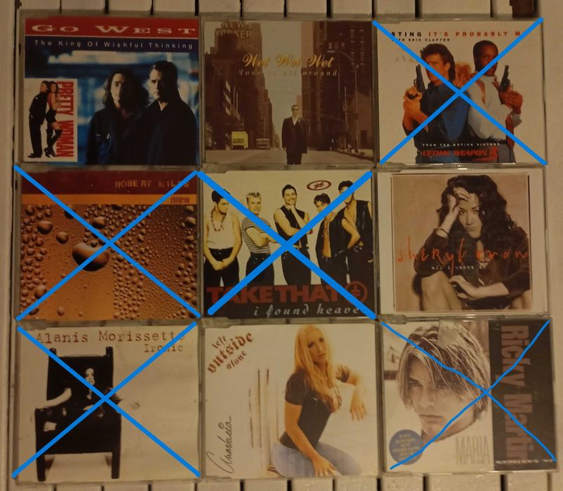 72 CD Singles de Euro House, Pop, Rock (CDs a partir de 1,5€)