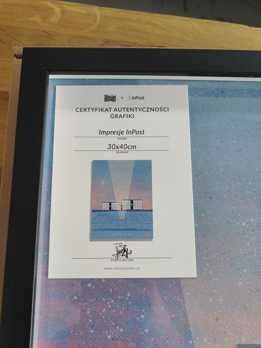 Obraz plakat w ramie Maciej Święty Impresje Inpost 30x40 cm