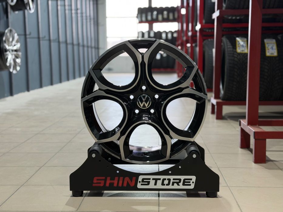 Нові диски Volkswagen Skoda R18 5x112 REPLICA VW6137 Black Machined Face