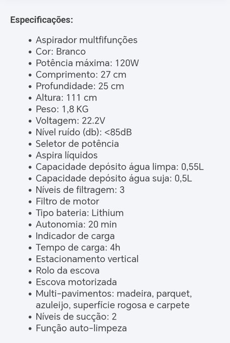 Aspirador vertical 3 em 1, marca flama