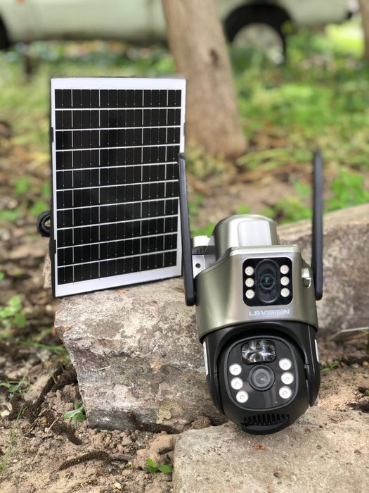 Камера видеонаблюдения 4G WIFI солнечная панель v380 автономная TP15