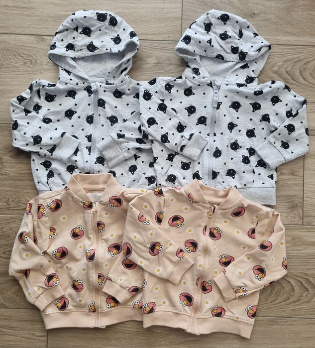 2 x 2 Bluza dla dziewczynki r. 92/98 / Fox&Bunny Sinsay / Bliźniaczki