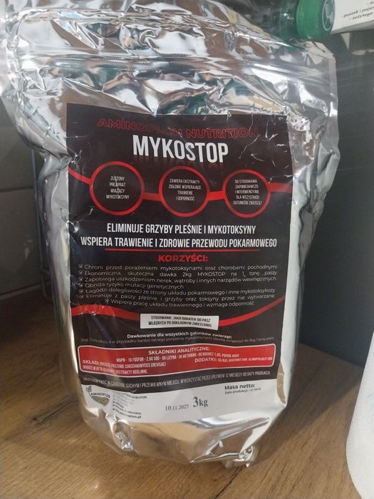 Mykostop 3 kg dodatek paszowy na pleśnie grzyby mykotoksyny Aminoplon