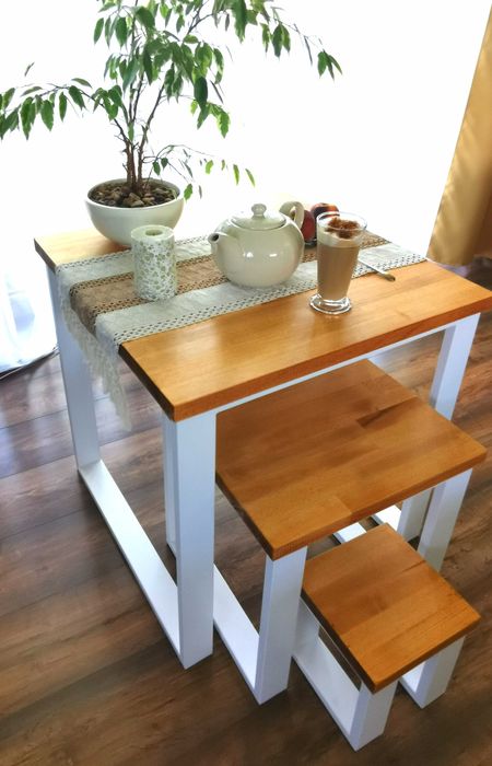 Nowy Stolik kawowy do salonu w stylu LOFT 3 in 1