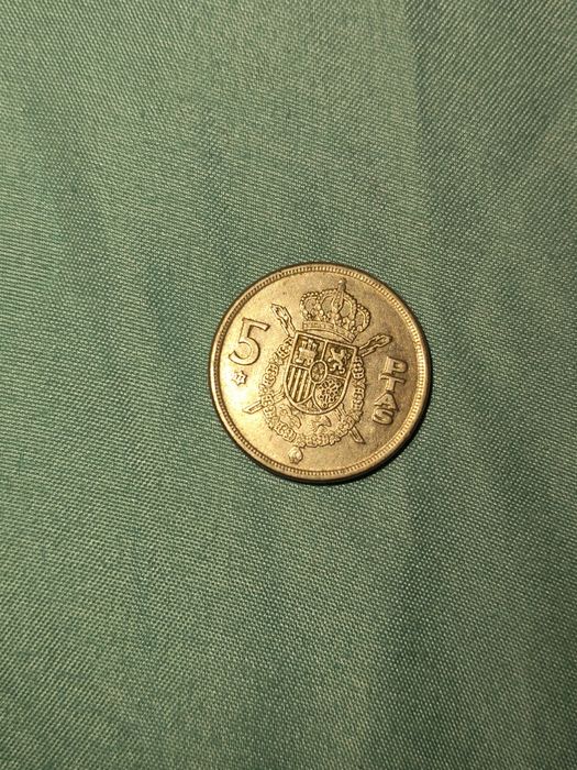Moeda de 5 ptas de Espanha 1975