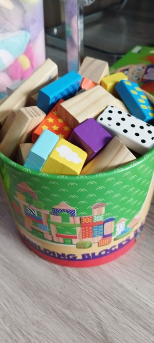 Komplety zabawki dla dzieci, klocki drewniane, waga sowa