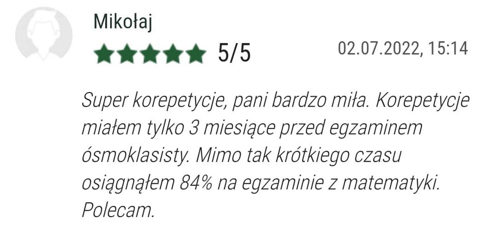 Korepetycje z matematyki/fizyki/chemii/ang- STACJONARNIE/ONLINE