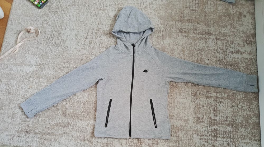 Szara bluza dla dziewczynki 4F