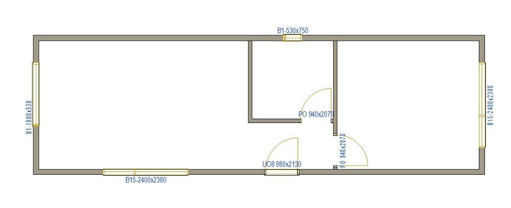 Módulo 4X12,8 Metros (51.00m2) LSF