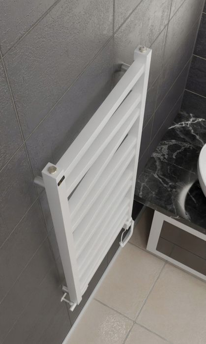 Grzejnik łazienkowy elektryczny 300W INOX BIAŁY