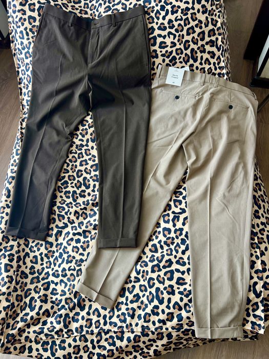 Нові чоловічі брюки H&M (Slim Fit, Cropped, 32) дві пари