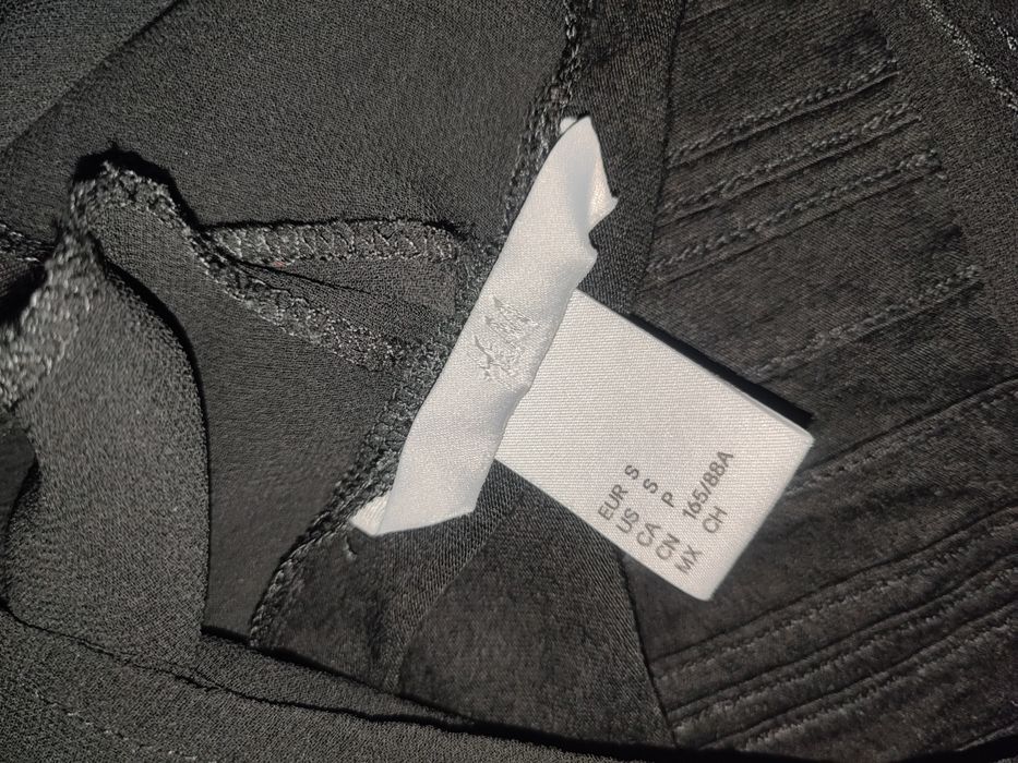 Czarna koszulka z siateczką H&M S