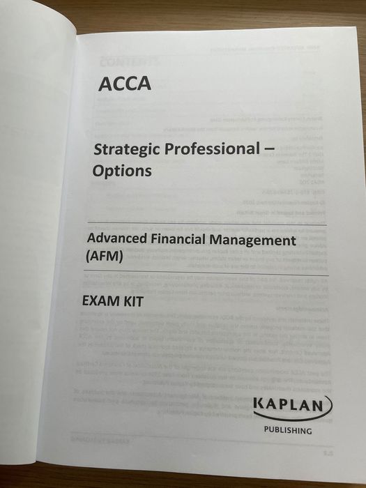 Książki ACCA Kaplan Advanced Financial Management P4 AFM
