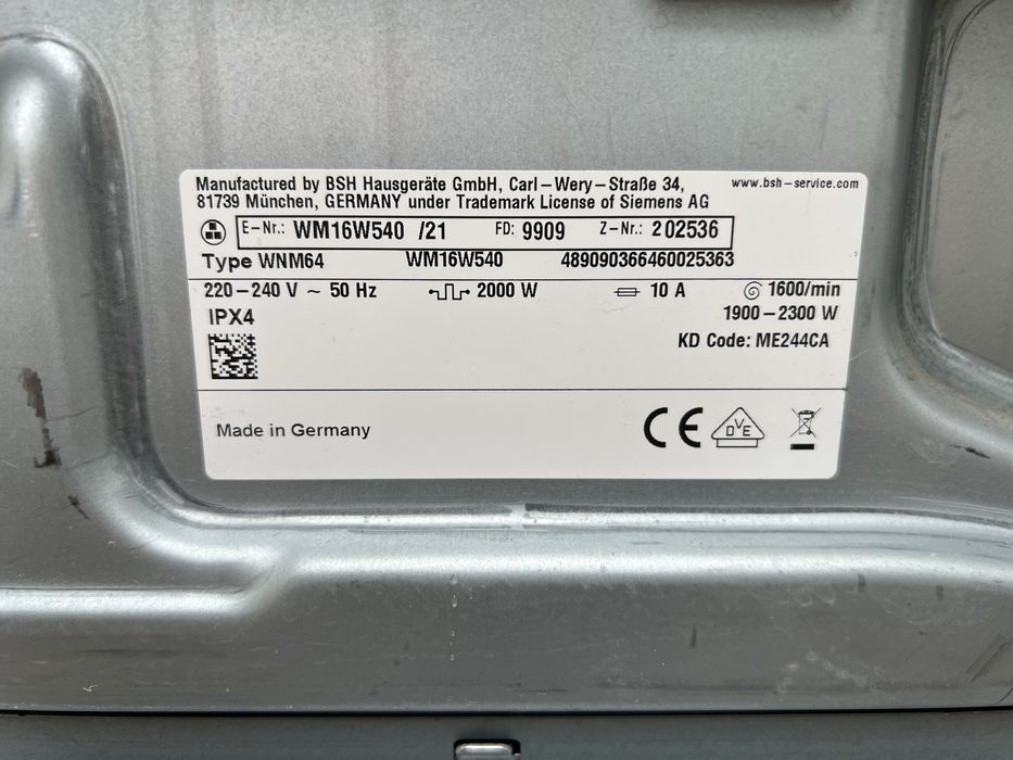 Siemens IQ700 пральна машина