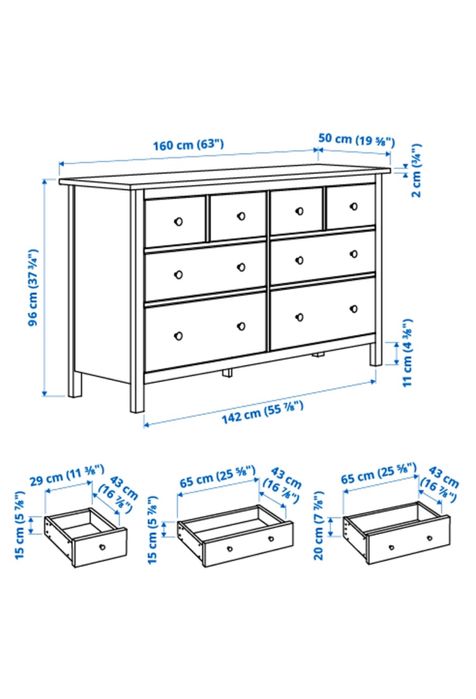Komoda ikea hemnes biala pojemna szuflady